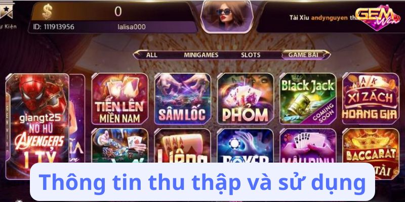 Thông tin thu thập và sử dụng