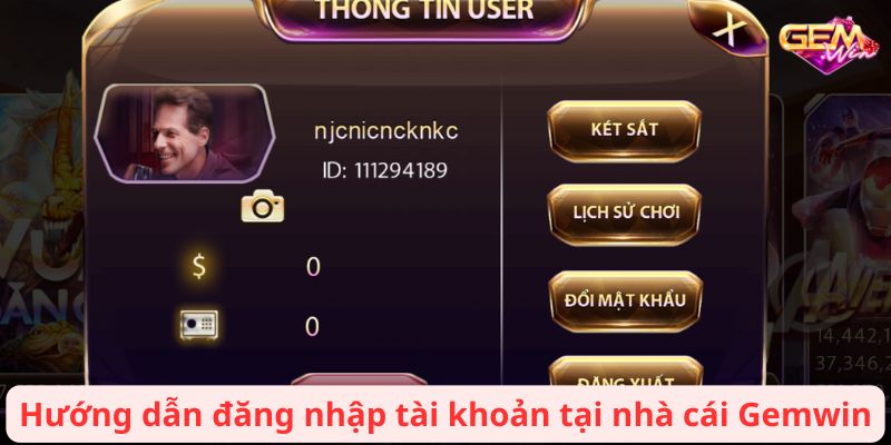 Hướng dẫn đăng nhập tài khoản tại nhà cái Gemwin
